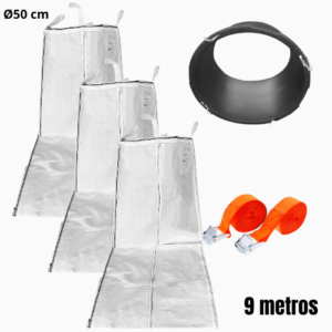 Calha flexível para detritos Ø50 cm EMBALAGEM com 9 m