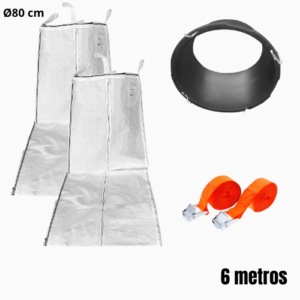 Calha flexível para detritos Ø80 cm EMBALAGEM com 6 m