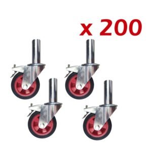Embalagem de 200 rodas para andaimes dobráveis ​​- 150 mm